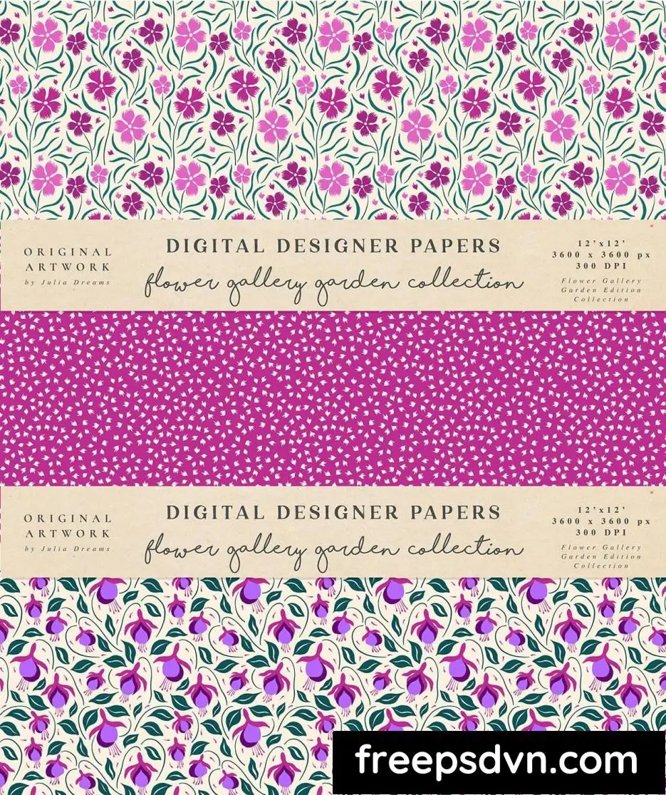 garden flowers seamless patterns purple blue a5erscz 3