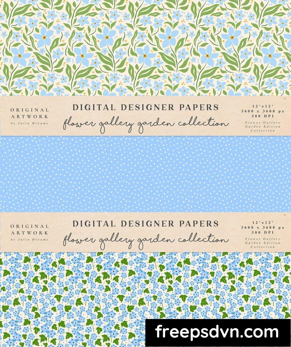 garden flowers seamless patterns purple blue a5erscz 5