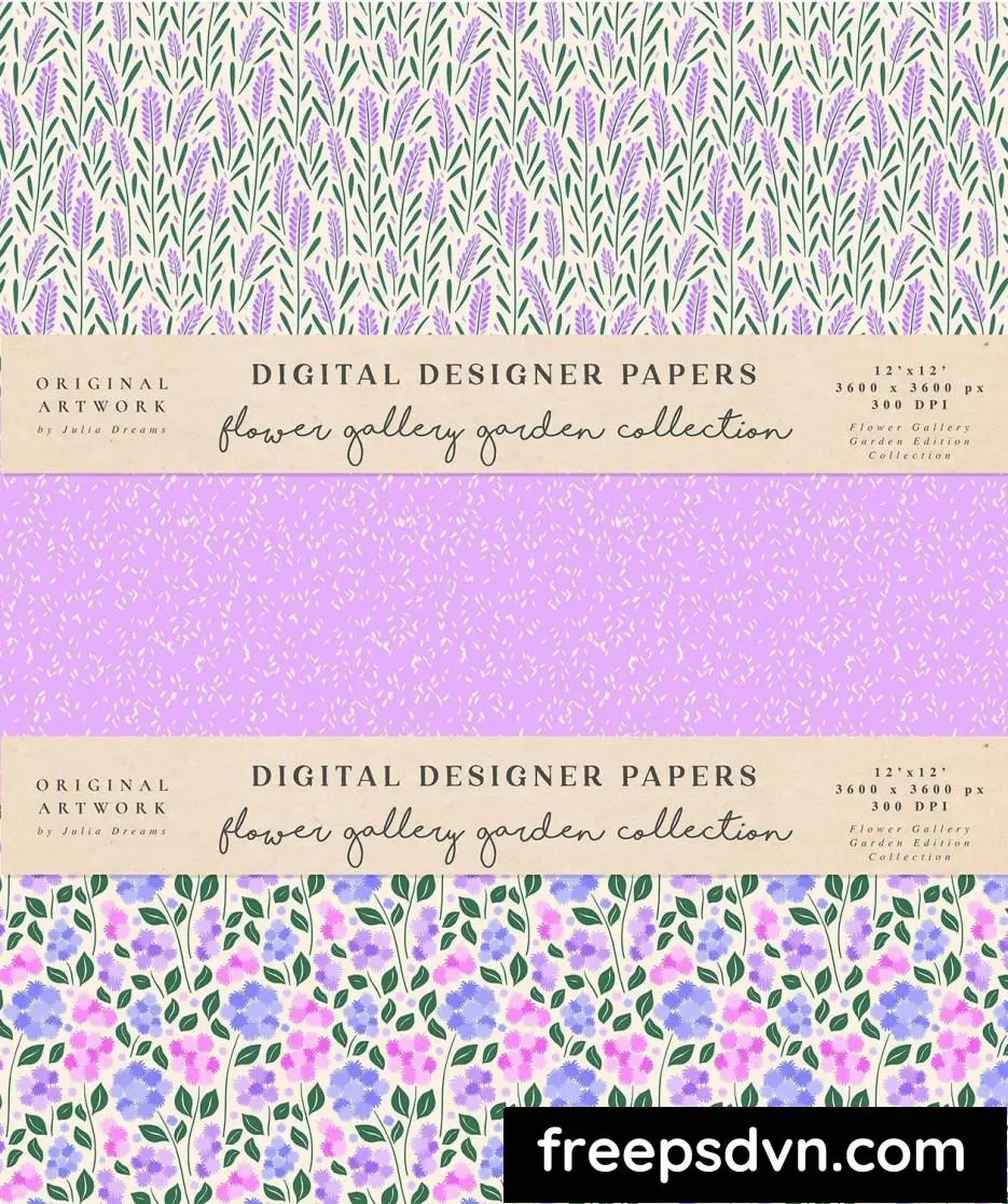 garden flowers seamless patterns purple blue a5erscz 7