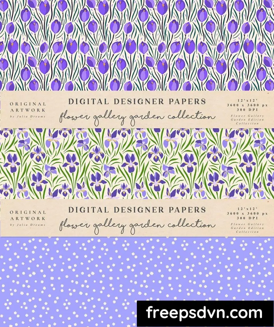 garden flowers seamless patterns purple blue a5erscz 8