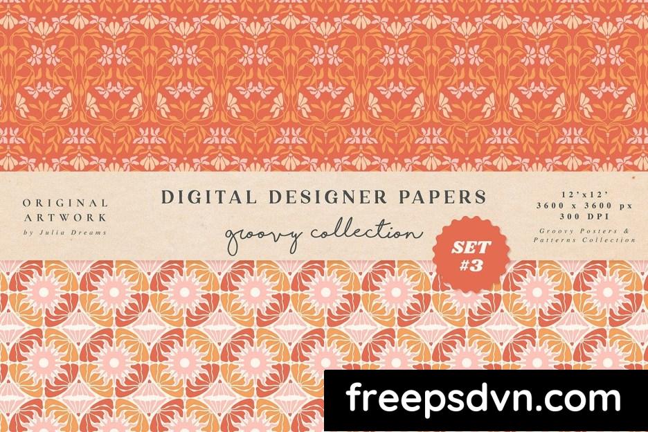 groovy boho seamless patterns papers feminine p3d94v9 4