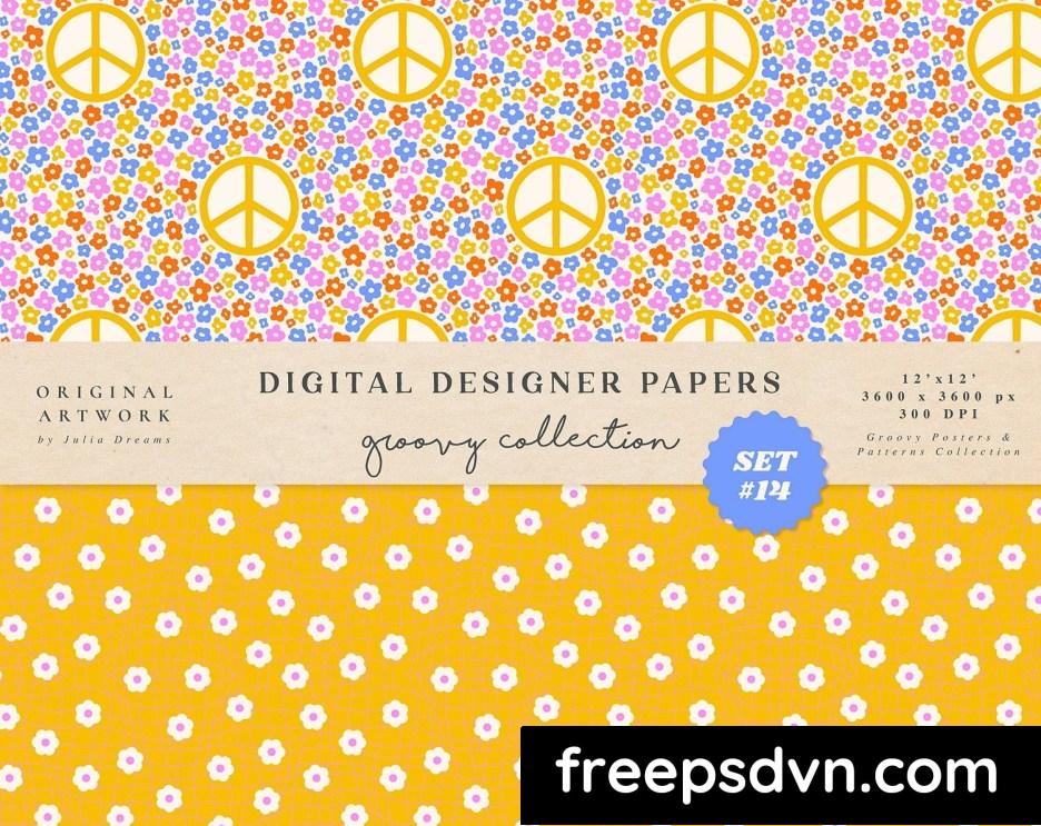 groovy boho seamless patterns papers love peace nw9s3ux 2