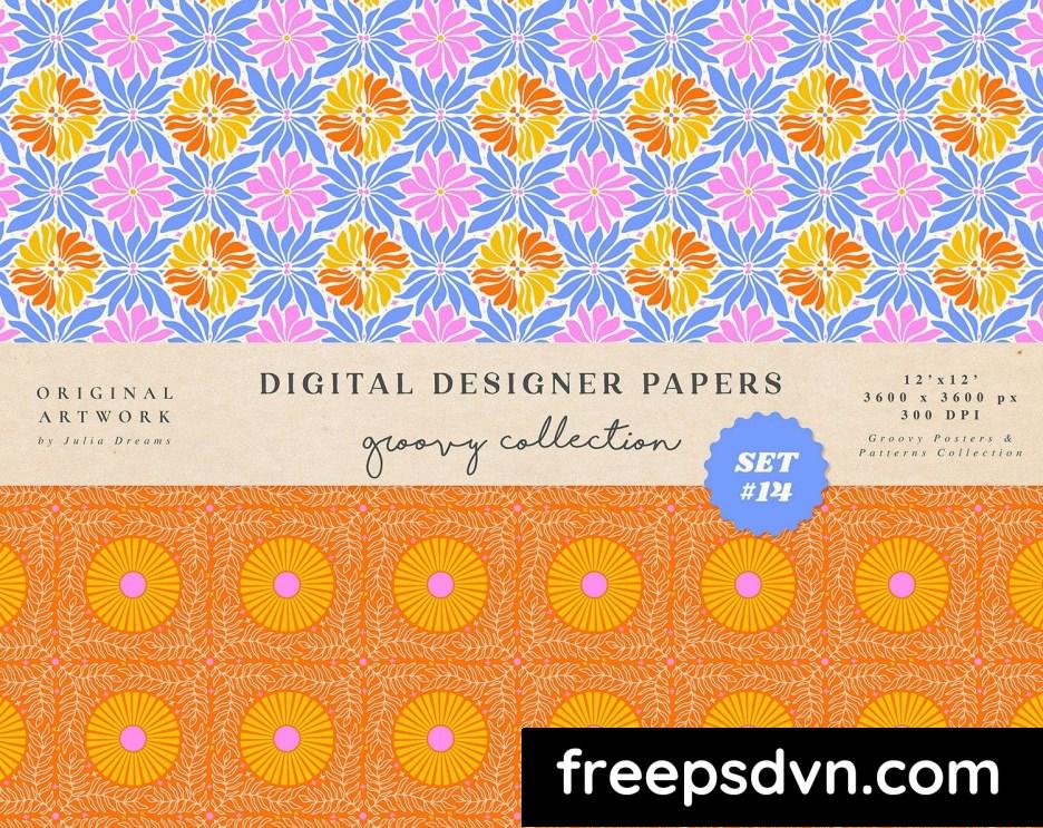 groovy boho seamless patterns papers love peace nw9s3ux 3