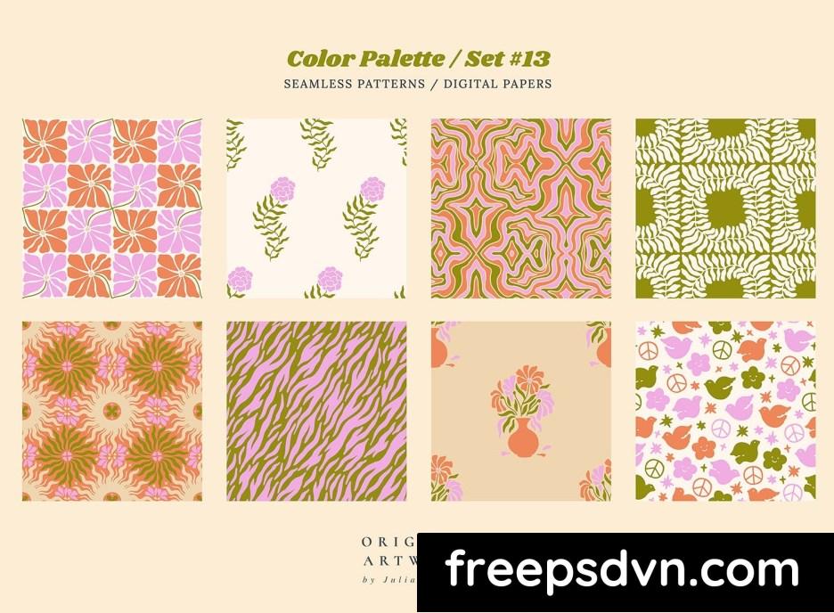 groovy boho seamless patterns papers peace lkt7vfh 3