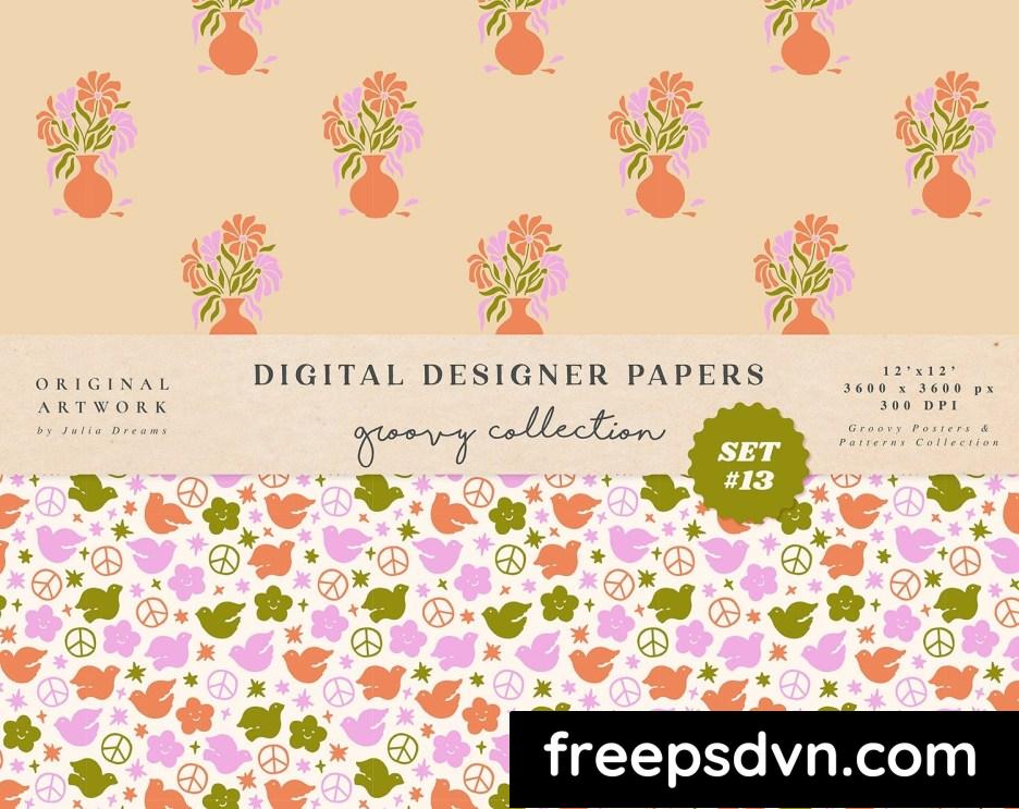 groovy boho seamless patterns papers peace lkt7vfh 4