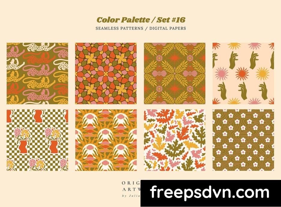 groovy boho seamless patterns papers retro leopard k5kp9w9 4