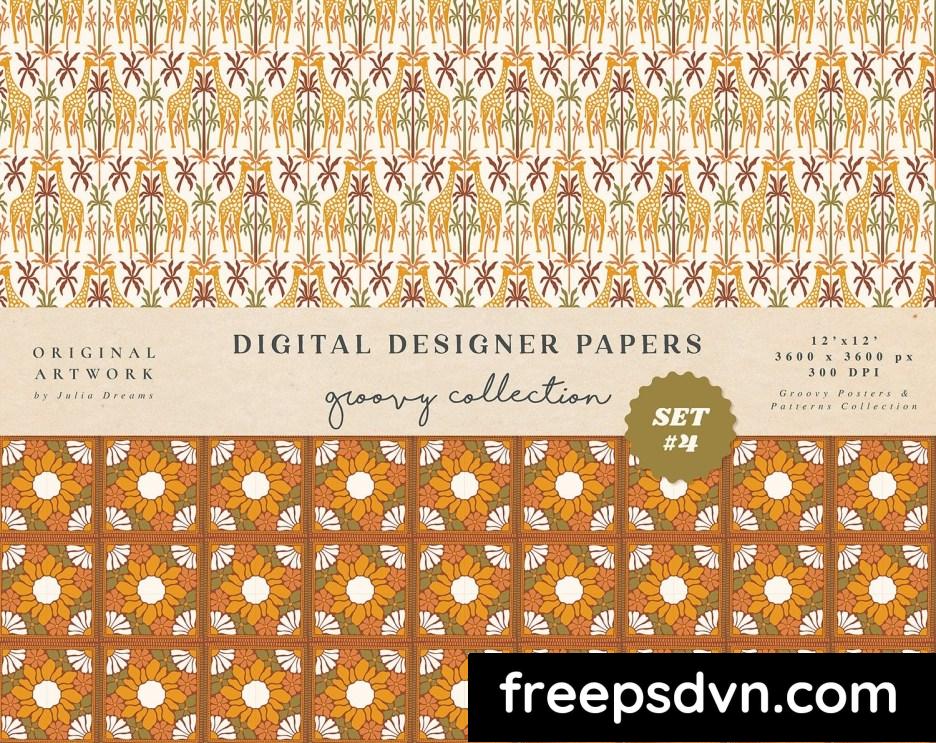 groovy boho seamless patterns papers safari r5scrzb 4