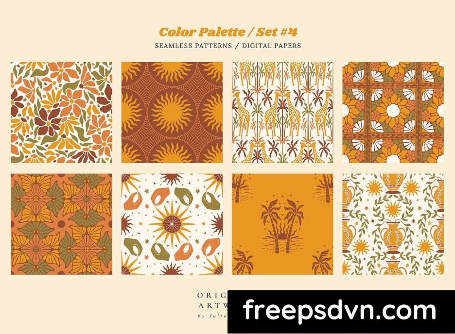 groovy boho seamless patterns papers safari r5scrzb 5