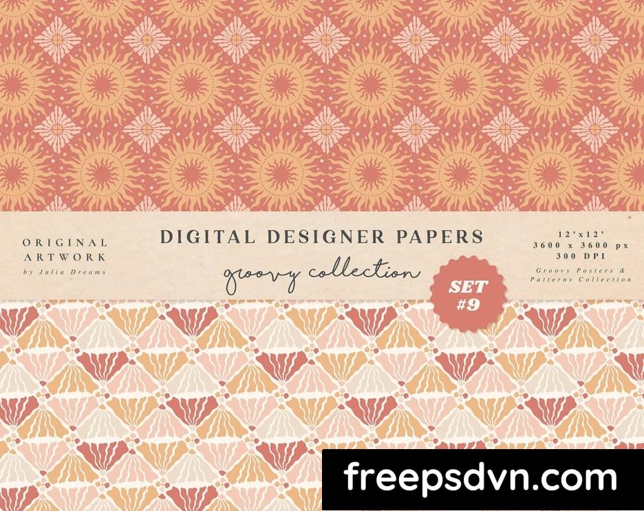 groovy boho seamless patterns papers tender 484wr6d 4