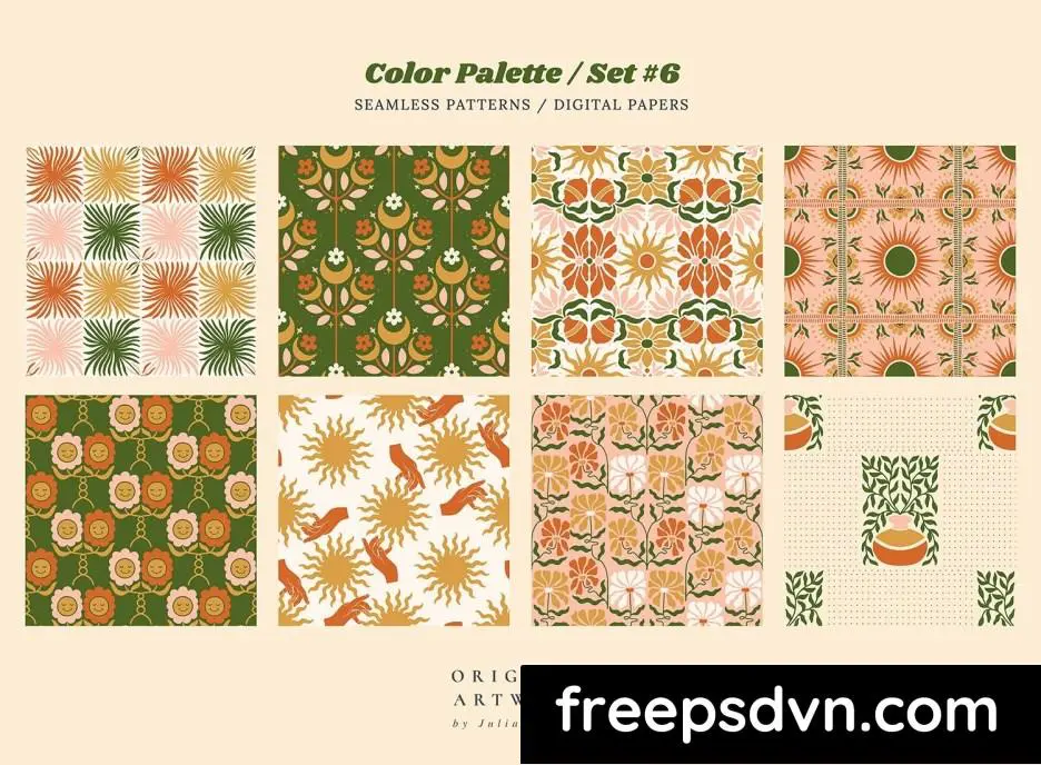 groovy boho seamless patterns papers vintage mehx4gg 4