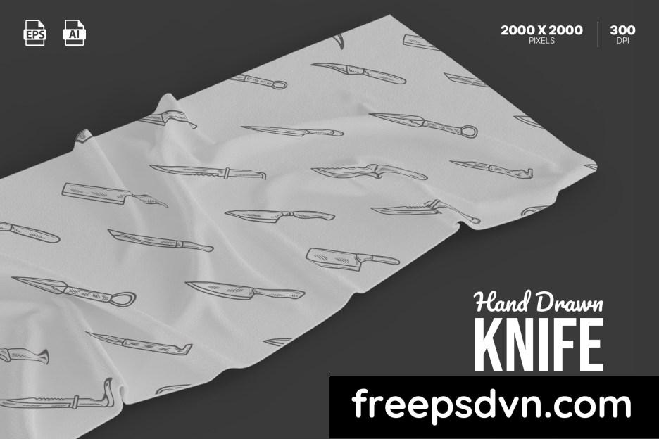 hand drawn knife set bx55ych 0 1