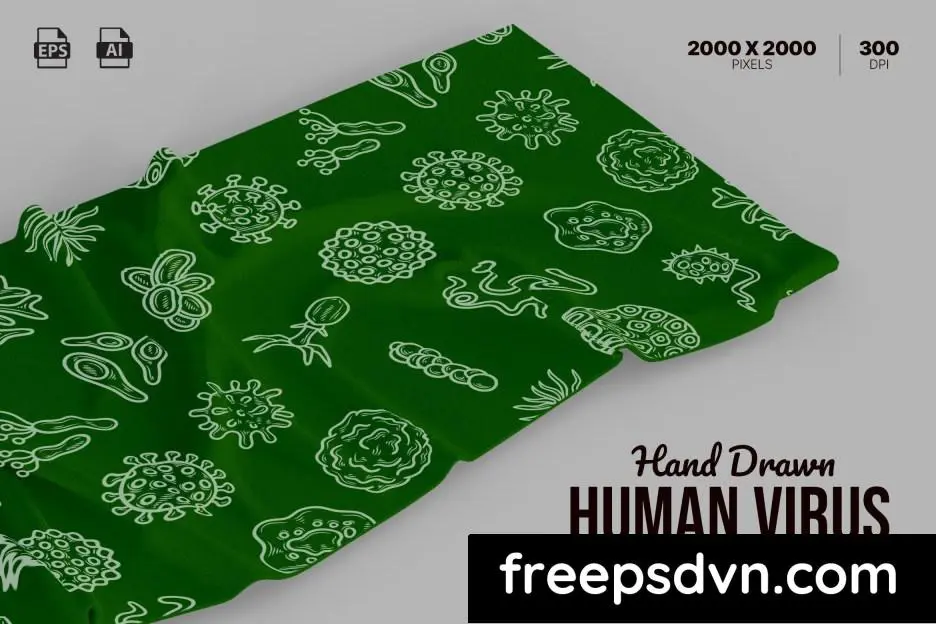 hand drawn virus and bacteria set 32svmph 0 1