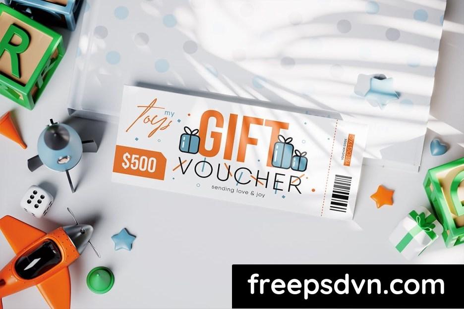 kid gift voucher card mockup r25gc4p 2