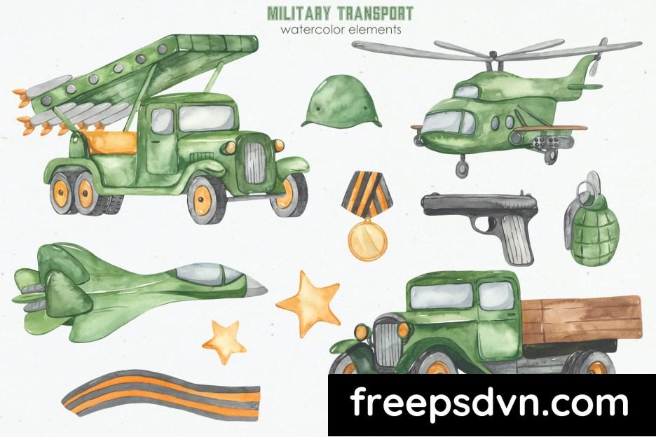 military transport watercolor bkh8g8c 3