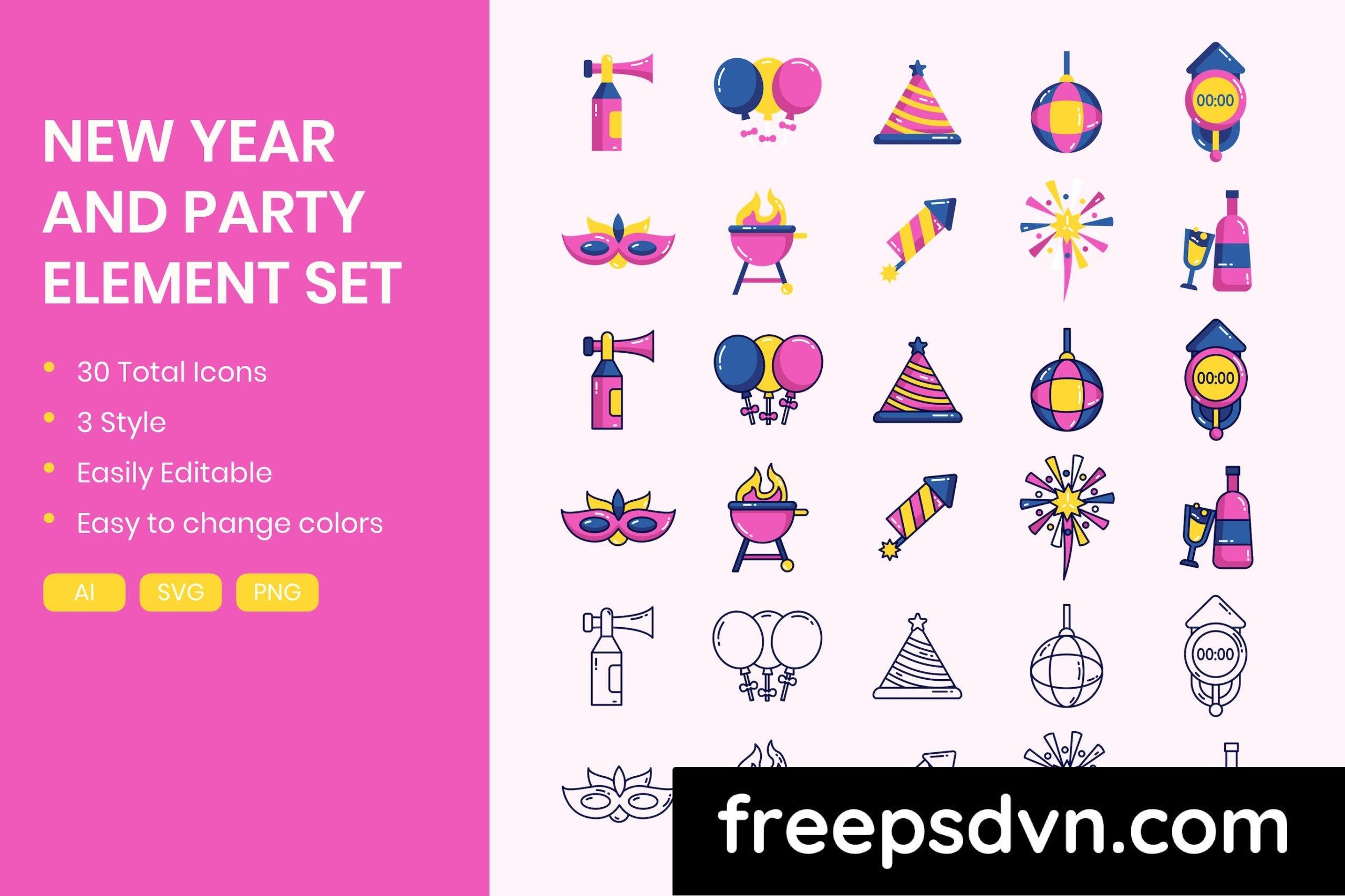 new year party element set pjxqumv 0 scaled 2