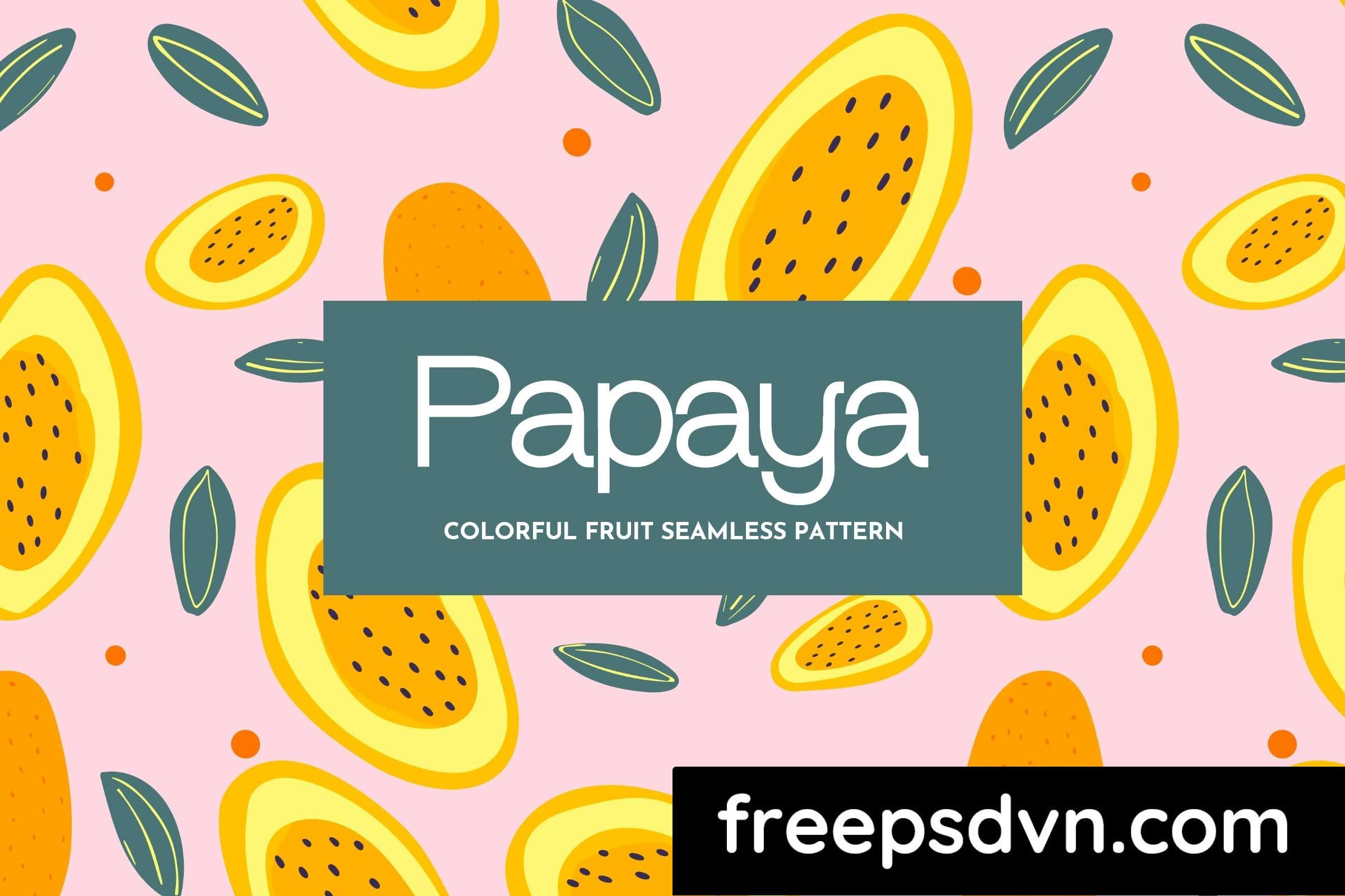 papaya fruit seamless pattern jpyabf7 0