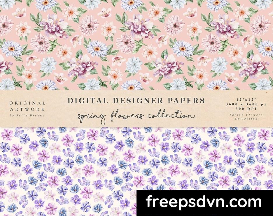 pastel flowers spring floral seamless patterns nngq23c 1