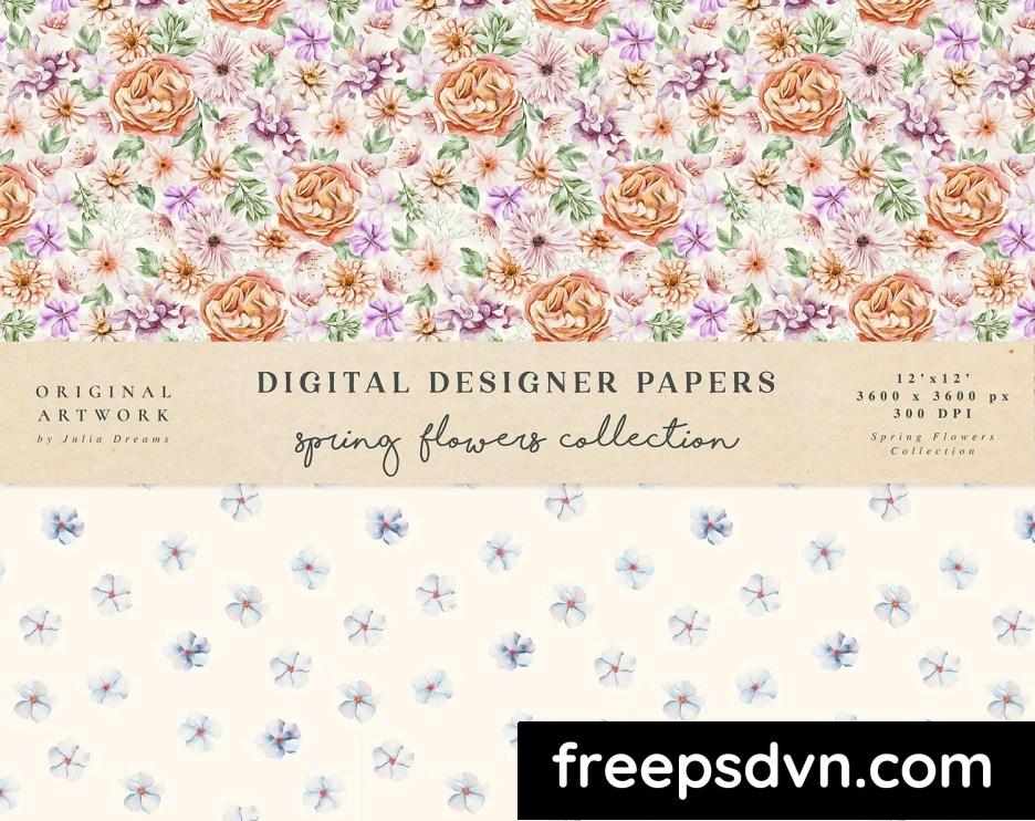 pastel flowers spring floral seamless patterns nngq23c 2