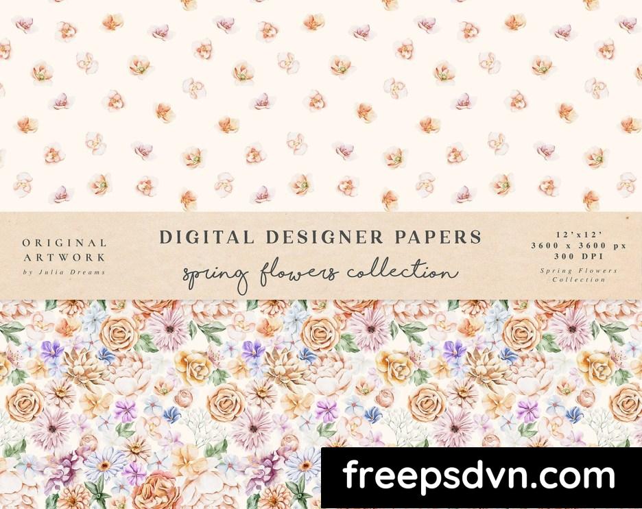 pastel flowers spring floral seamless patterns nngq23c 3