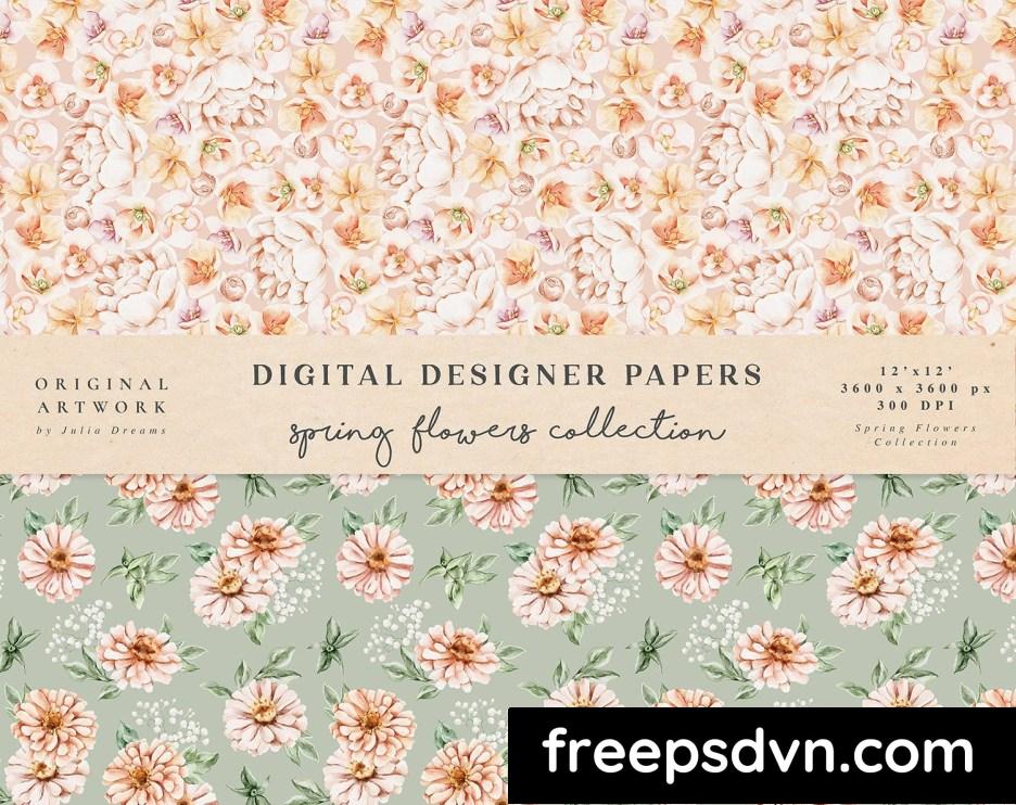 pastel flowers spring floral seamless patterns nngq23c 5