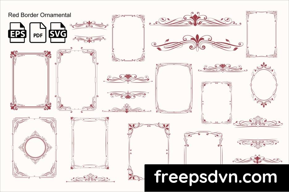 red border ornamental e7gmb9h 0