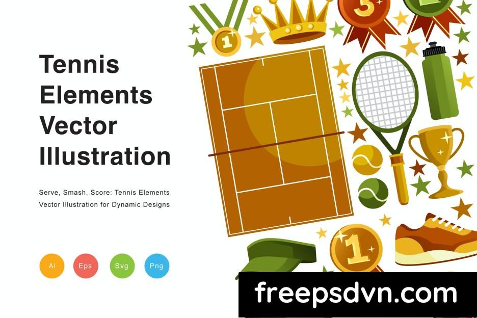 tennis elements vector illustration gkbus9k 0 1