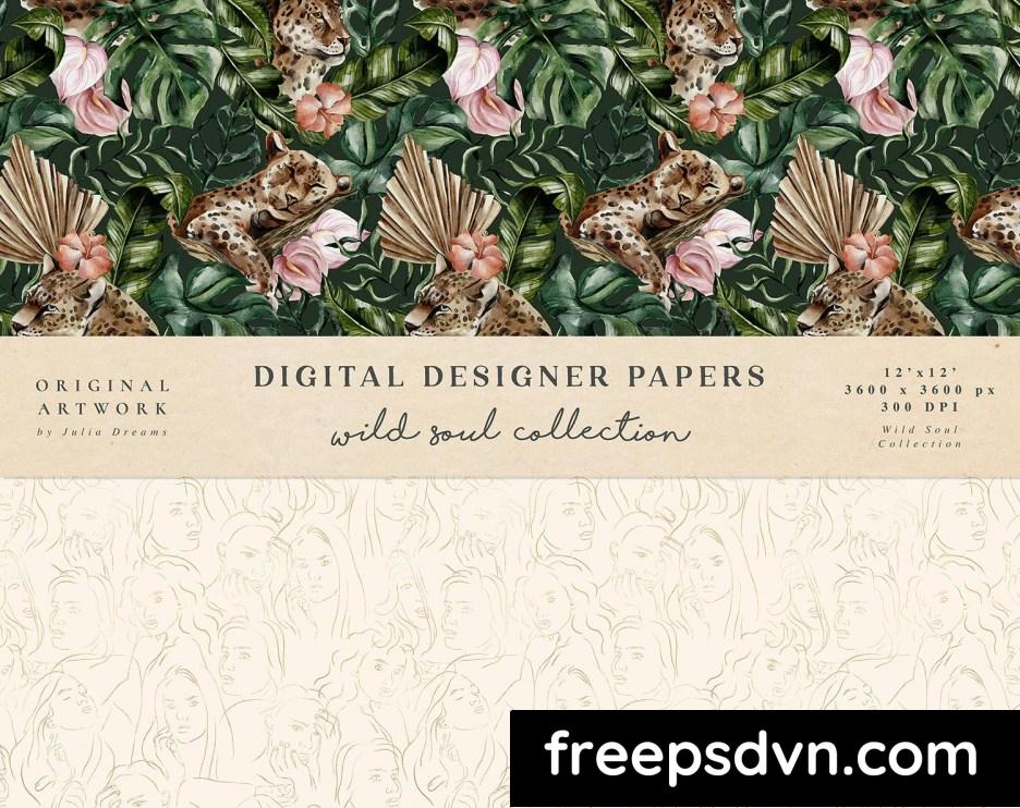 tropical seamless patterns leopards palm tree l97dsd9 3