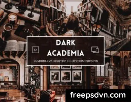 Dark Academia – 10 Mobile & Desktop Lightroom Presets 10Free Dark Academia Lightroom Presets Graphics 80635396 1 1 580x387 1