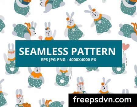 Easter Pattern With Comic Bunnies 7PFRRFH Easter pattern with comic bunnies 7PFRRFH 0 scaled 1