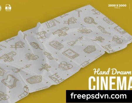 Hand Drawn Cinema Illustration Set QRW759V Hand Drawn Cinema Illustration Set QRW759V 0