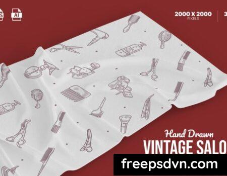 Hand Drawn Vintage Salon Set X57NKEB Hand Drawn Vintage Salon Set X57NKEB 0