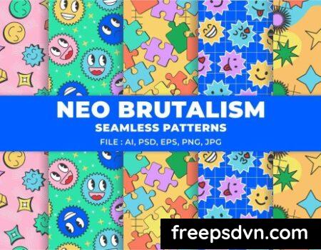 Neo Brutalism Peamless Pattern GP7Q3HR Neo brutalism seamless pattern GP7Q3HR 0