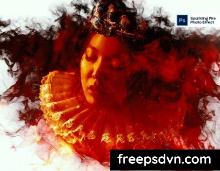 Sparkling Fire Photo Effect EA3MV5B Sparkling Fire Photo Effect EA3MV5B 0