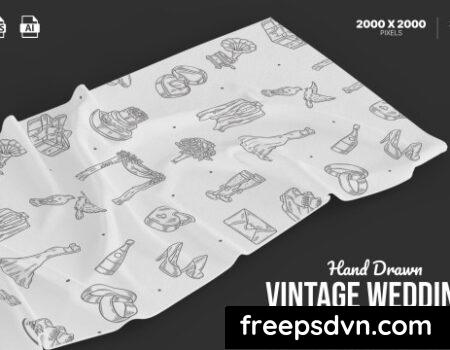 Vintage Wedding Hand Drawn Set 5FP66F6 Vintage Wedding Hand Drawn Set 5FP66F6 0