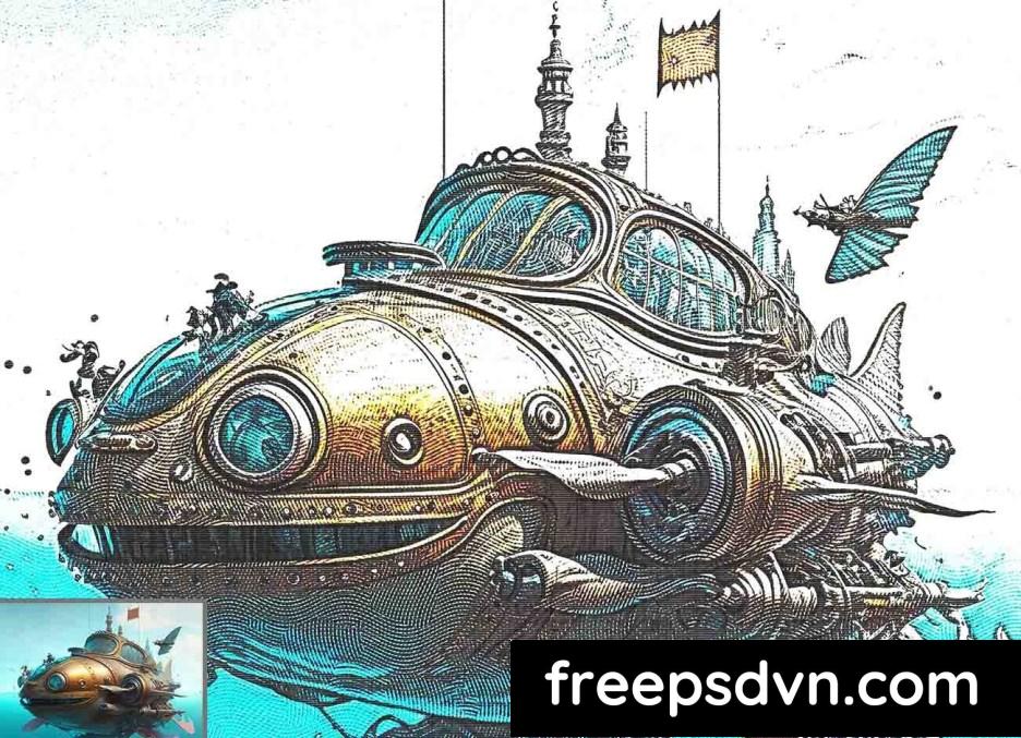 Novel Line Art Photoshop Action 91673323