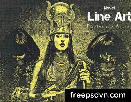 Novel Line Art Photoshop Action 91673323 novel line art photoshop action 91673323 6