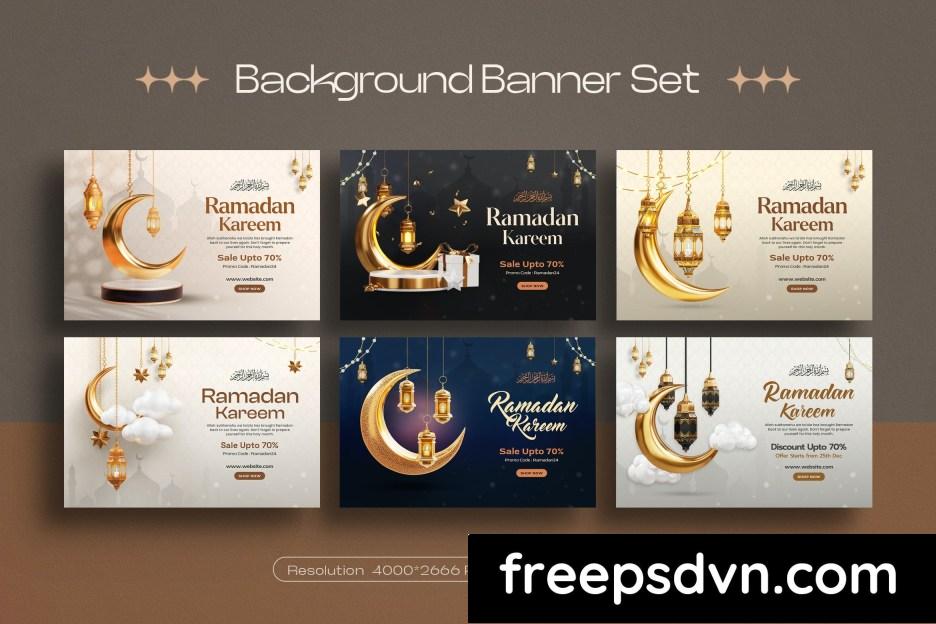 Ramadan Kareem Sale Banner Design Template Set MEFTHSY ramadan kareem sale banner design template set mefthsy 0 1