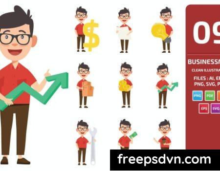 9 Businessman Character Set 2MBHBJP 0