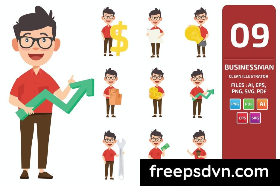 9 businessman character set 2mbhbjp 0