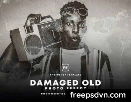 Damaged Old Photo Effect APGYST3 APGYST3 2xKRKJMTGJ