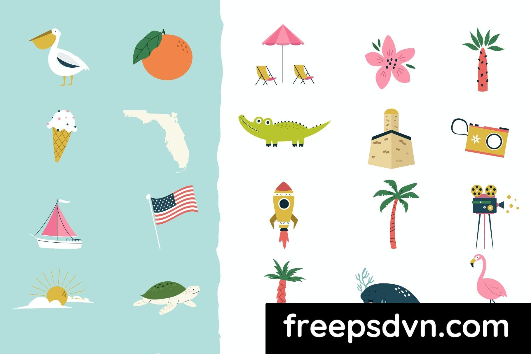 florida state usa illustrated map cliparts yc2pqw4 2