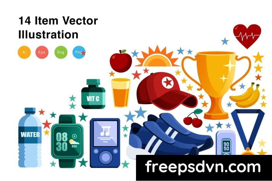 running elements vector illustration kqndcsd 2