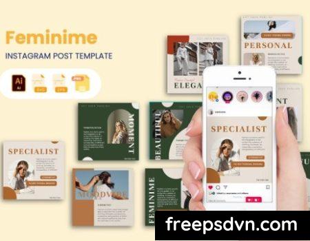 Butach Feminime Instagram Post Template A2F5W4S 0