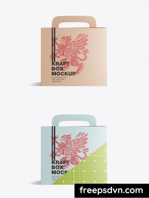 kraft paper box with handle mockup 2300294 0