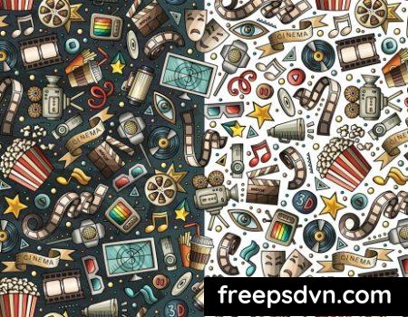 Cinema Cartoon Seamless Pattern H4348EE Cinema Cartoon Seamless Pattern H4348EE 0