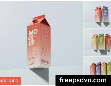 Juice Box Packaging Mockup Set H9S8N7V Juice Box Packaging Mockup Set H9S8N7V 0