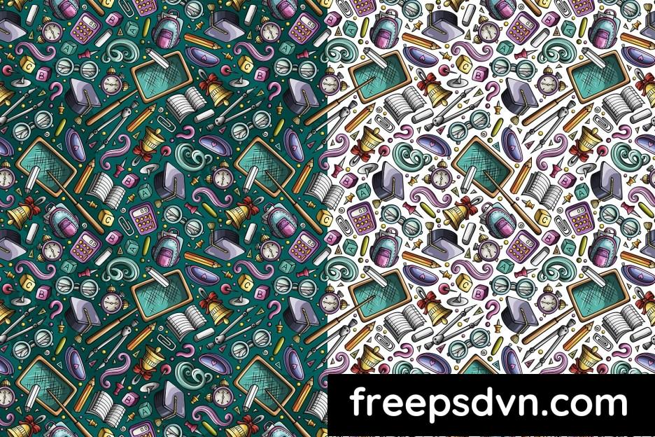 back to school cartoon seamless pattern smhuvnz 0