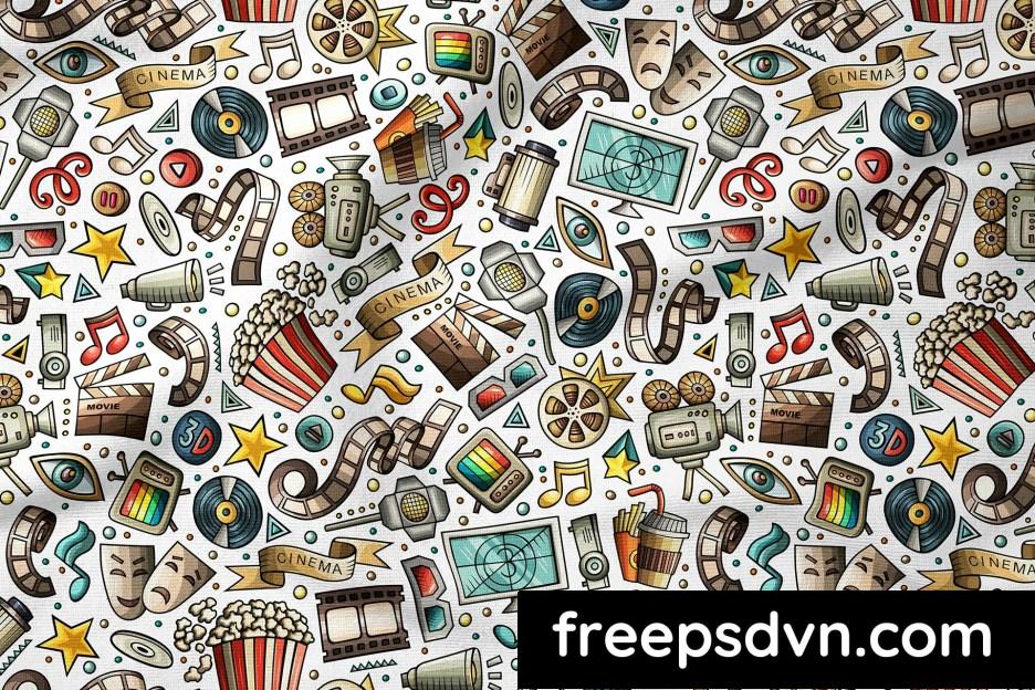 cinema cartoon seamless pattern h4348ee 1