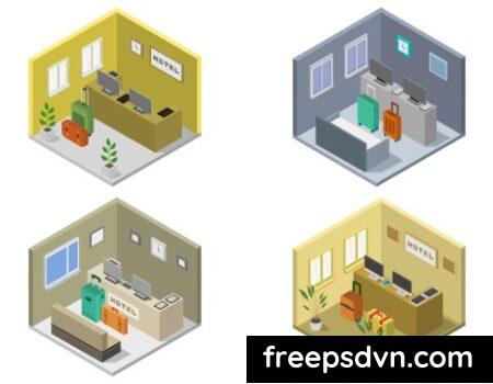 Isometric Hotel Reception Rooms WUQZF4L Isometric Hotel Reception Rooms WUQZF4L 0