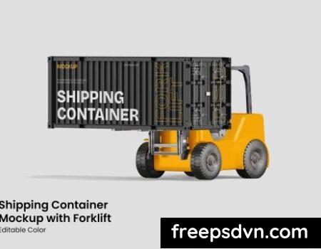 Shipping Container Mockup with Forklift 5NDSLWG Shipping Container Mockup with Forklift 5NDSLWG 0 scaled 1